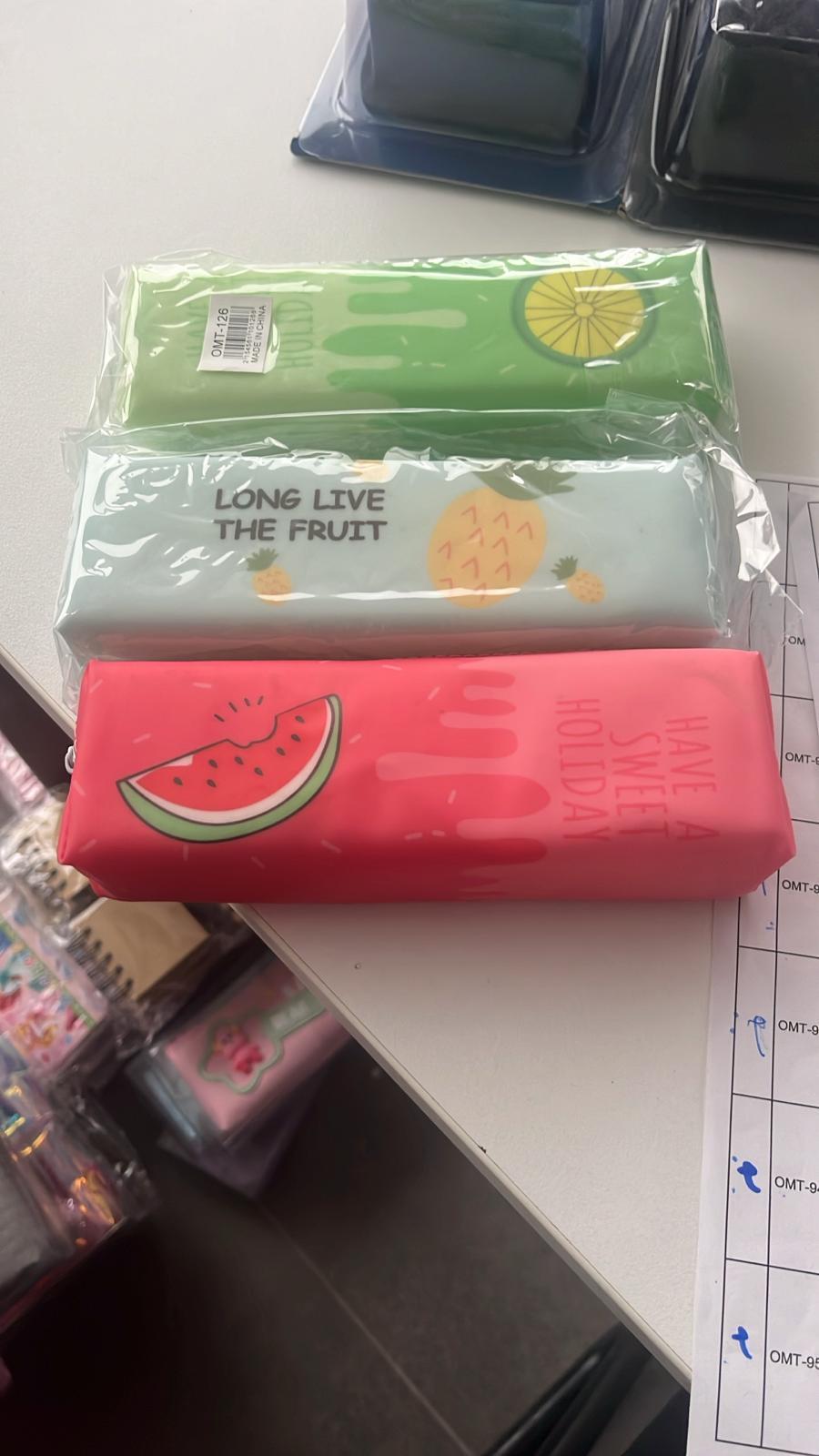 MEYVE FİGÜRLÜ SİLİKON KALEM KUTU