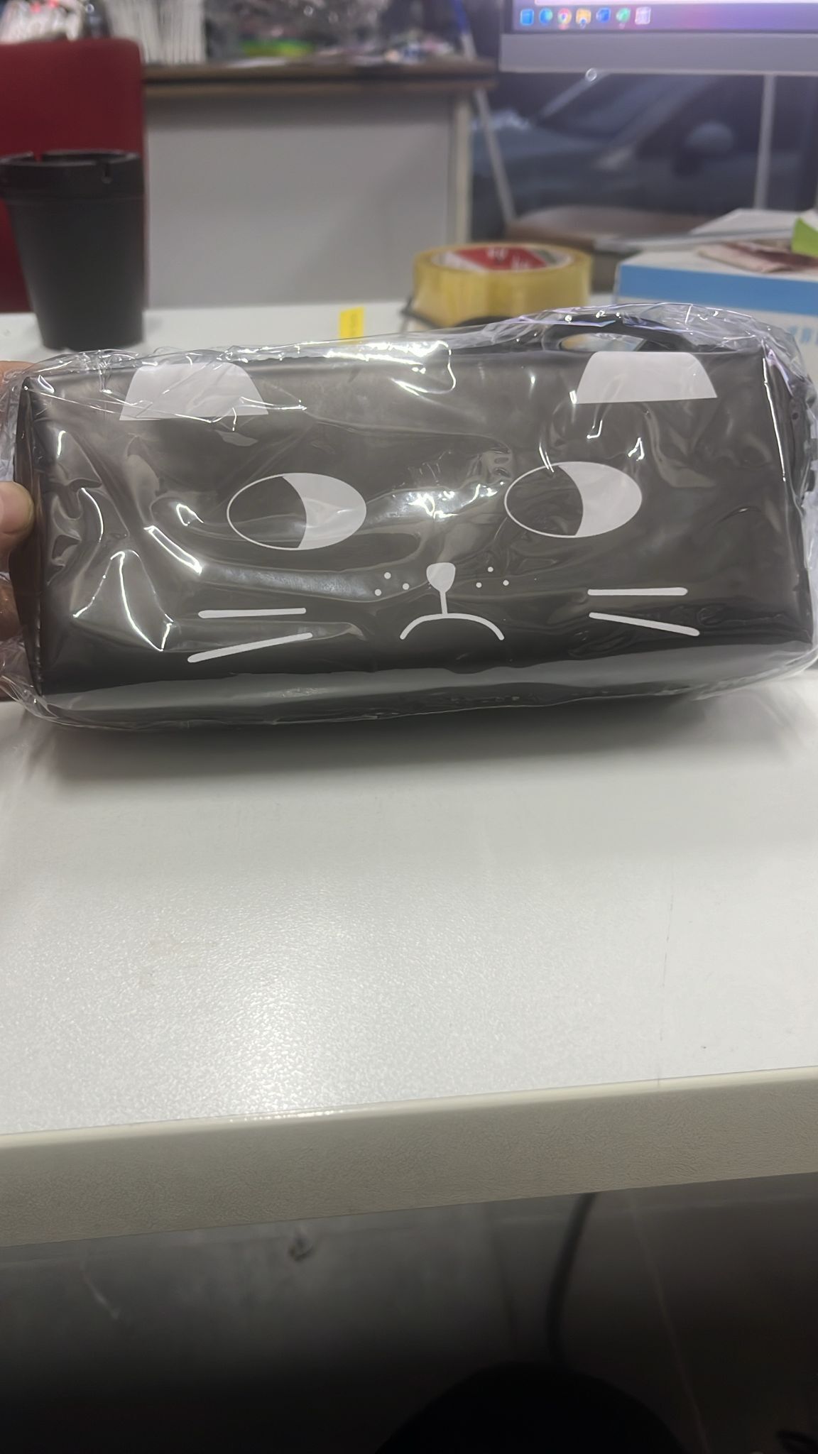 KEDİ FİGÜRLÜ KALIN FERMUAR KALEM KUTU