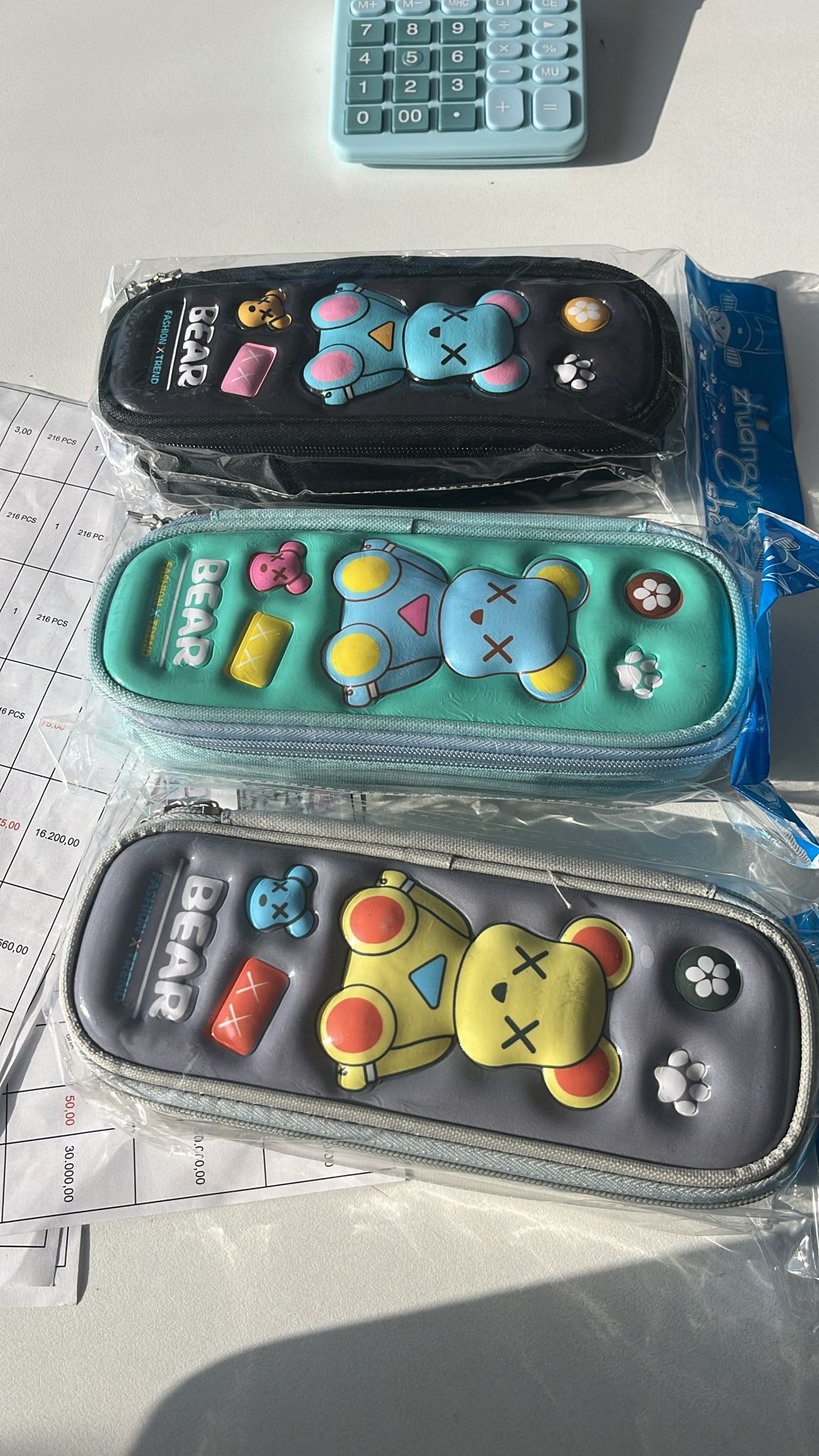 BEAR KABARTMALI KALEM KUTU