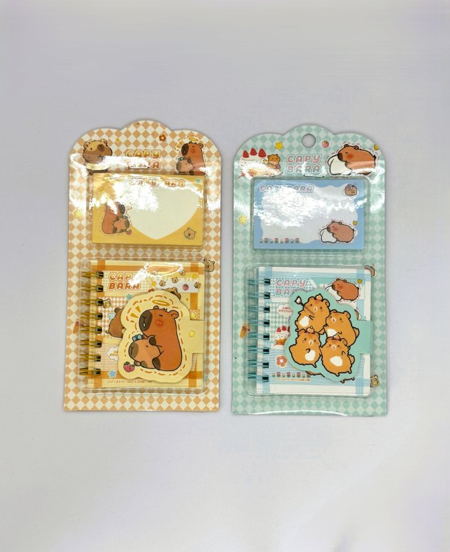 CAPİBARA POSTİT-NOT DEFTERİ 2'lİ SET