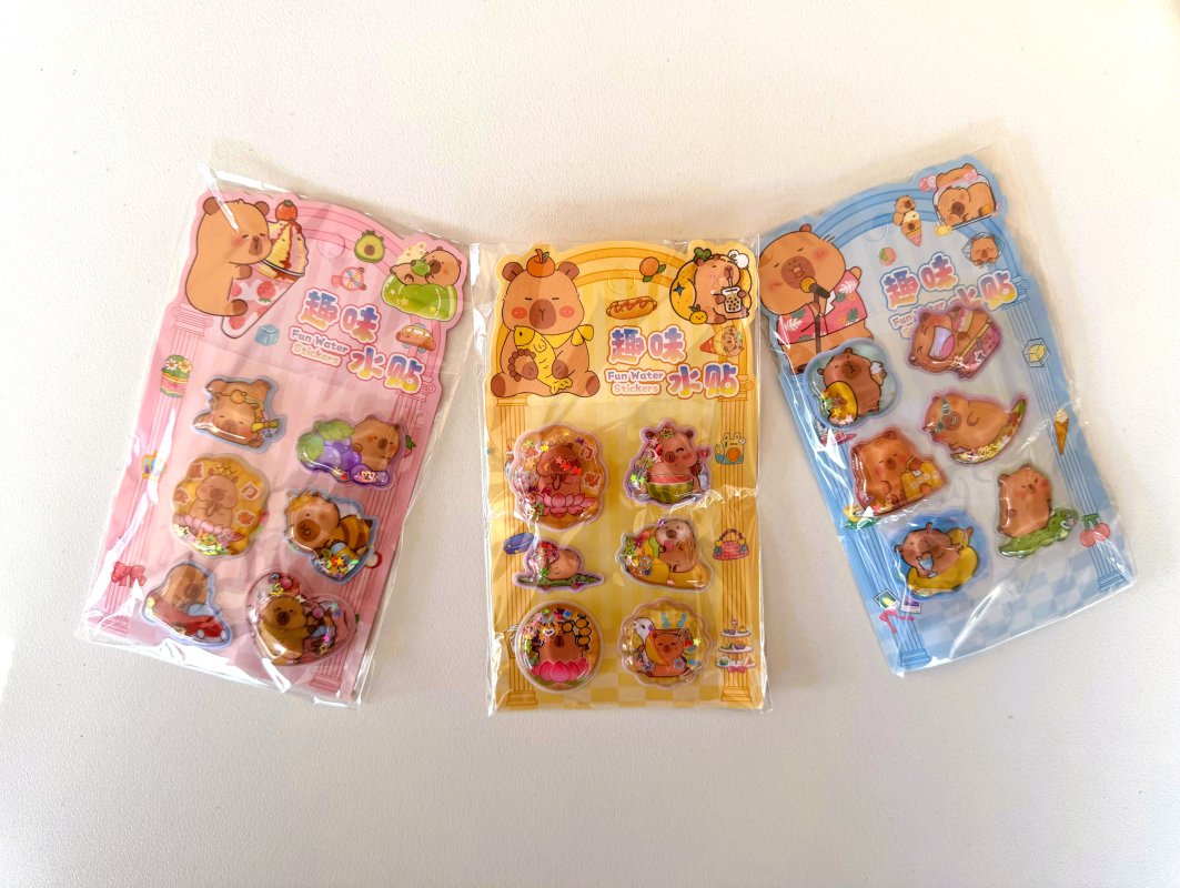 CAPİBARA 6'LI SULU STİCKER